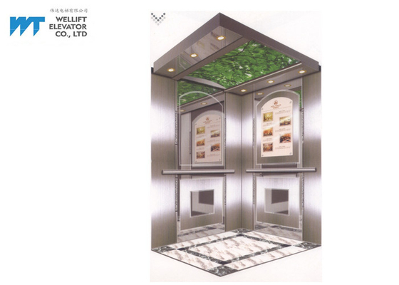 Desain Cermin Dekorasi Kabin Lift untuk Pusat Perbelanjaan Lift