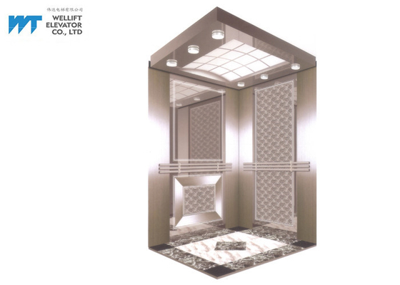 Lift Dekorasi Kabin Desain Cermin Sederhana dan Murah Hati untuk Lift