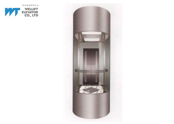 Lift Kaca Komersial Semi Melingkar, Ruang Mesin Konfigurasi Standar Kurang Mengangkat