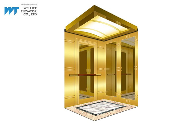 Ketebalan Dekorasi Kabin Lift Mewah 1.5MM Untuk Hotel / Bangunan Komersial