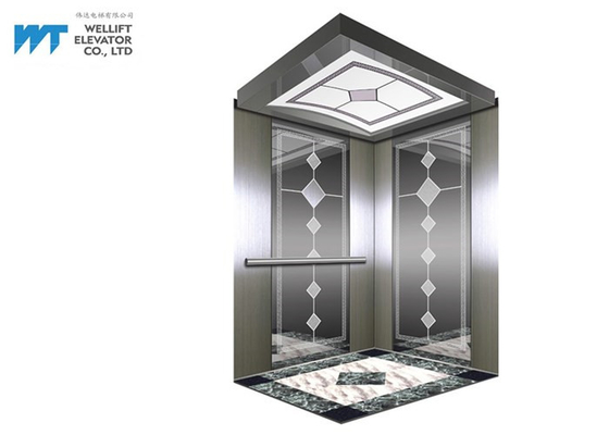 Kabin Lift Mewah Opsional Desain Interior Lift Penumpang Berkualitas Tinggi