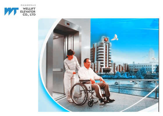 Ruang Mesin Hospital Bed Lift Mengadopsi Tombol Braille / Panel Operasi Untuk Penyandang Cacat