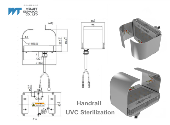 Lampu Sterilisasi Anti COVID 19 UVC Untuk Eskalator Penumpang